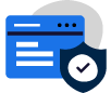 blauw pictogram beveiligde e-mail powerdmarc