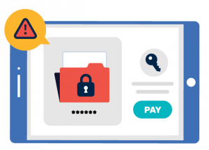spreading ransomware illustration