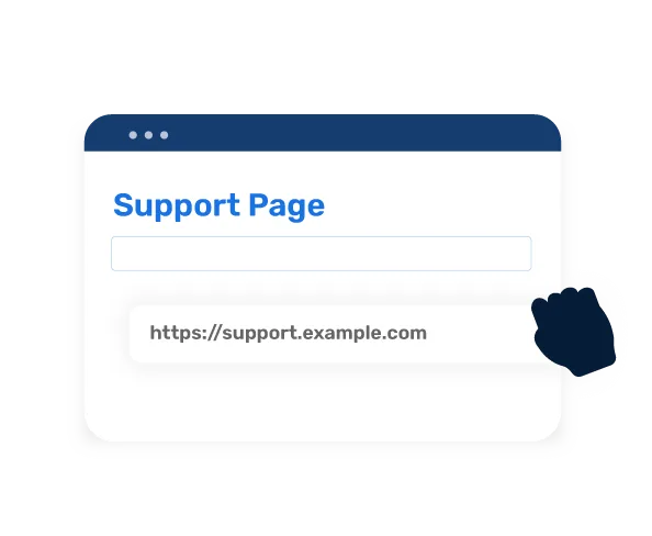 Pagina di supporto personalizzabile
