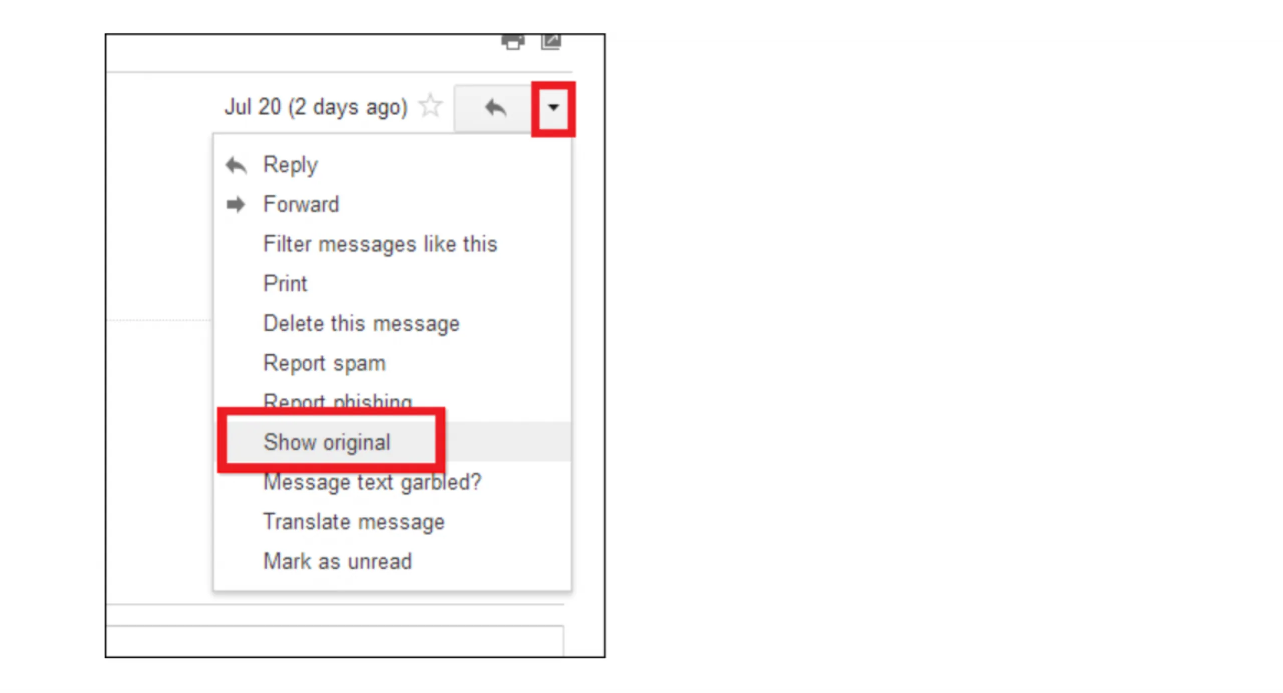 lire les en-têtes des e-mails