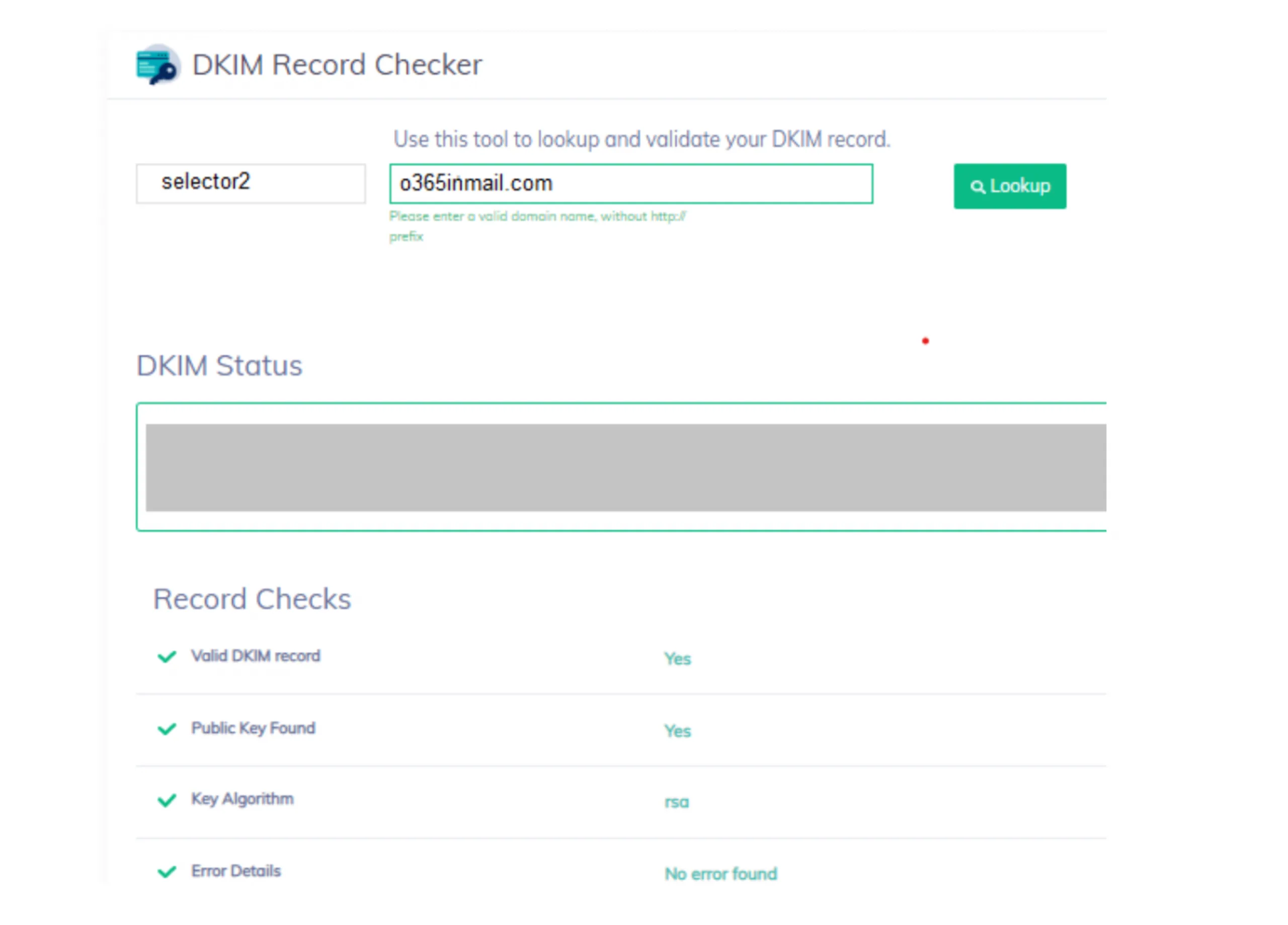 dkim selector2 not working
