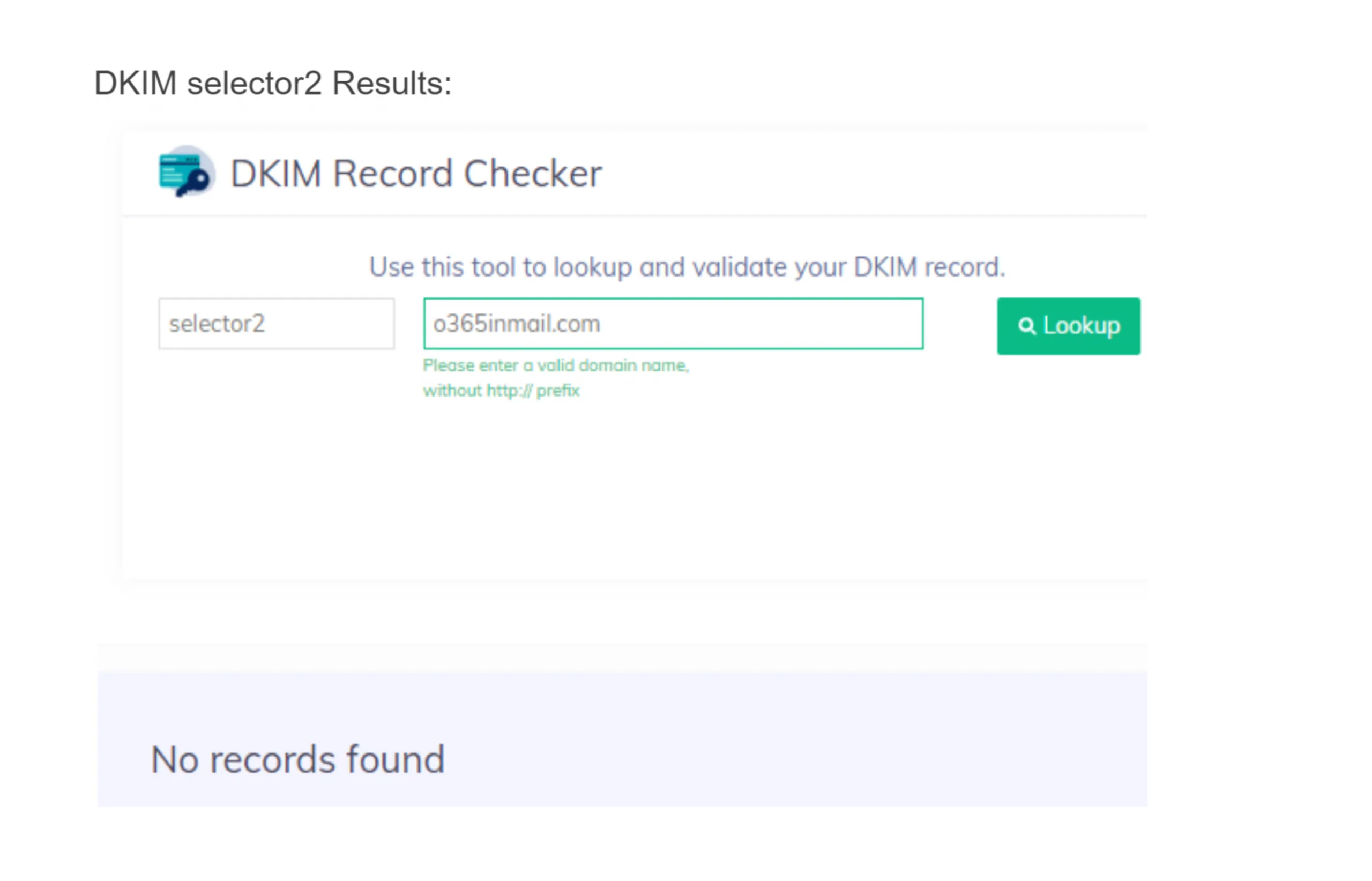 dkim selector2 not working