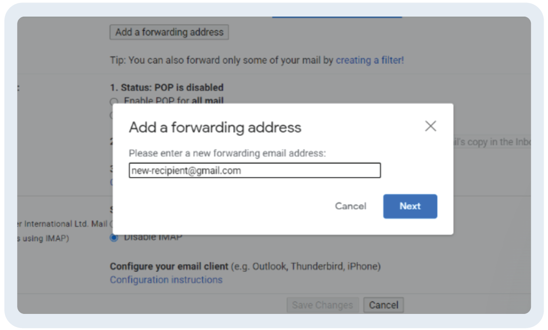 mail forwarding