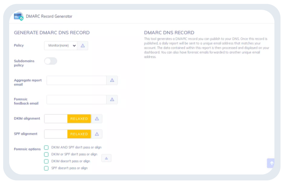 DMARC record generator