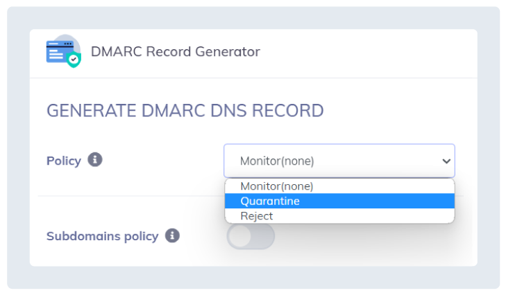 Define-a-DMARC-policy-and-click-“Generate”