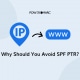 Por que razão deve evitar o SPF-PTR
