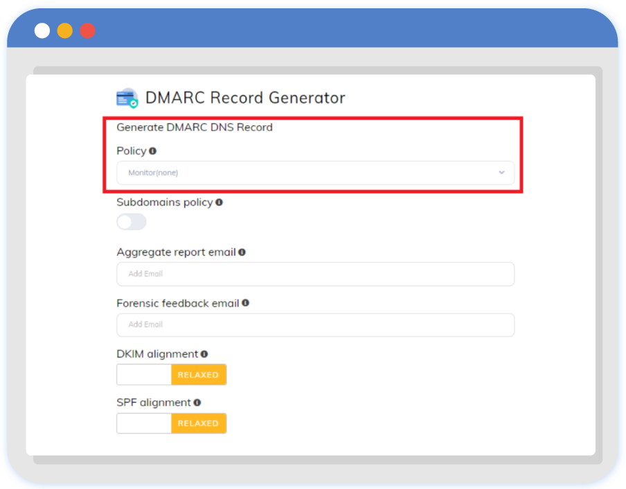 DMarc rekordgenerator