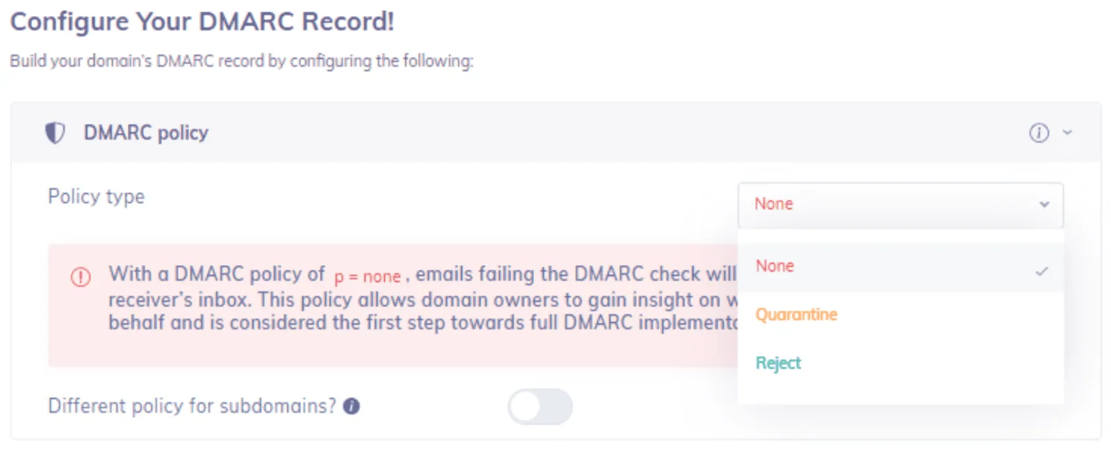 Conformité à la norme DMARC