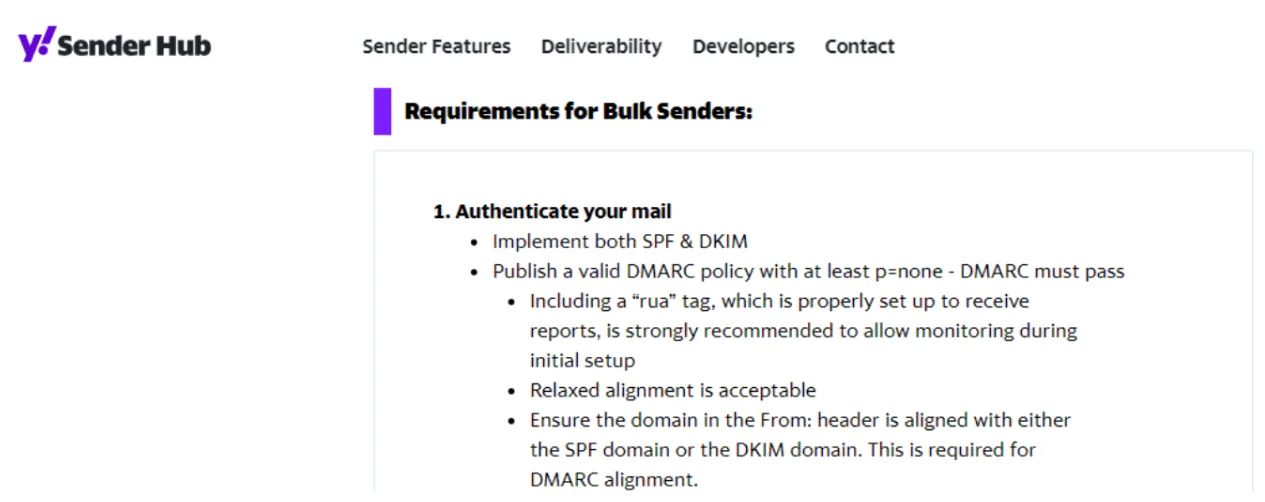 Yahoo DMARC