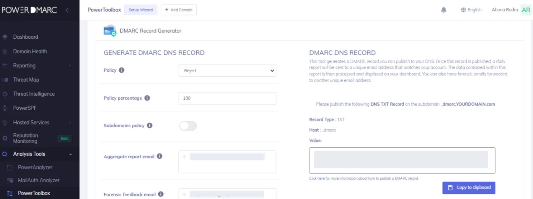 Create-your-TXT-record-for-Shopify-DMARC-using-our-DMARC-generator-to-ol
