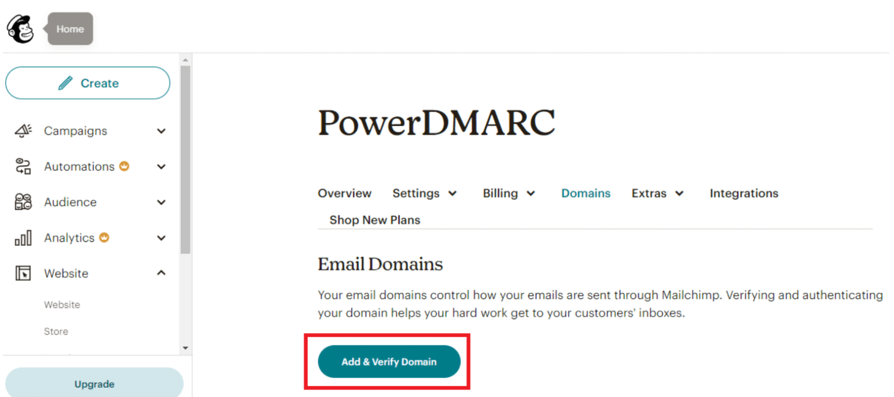 dmarc для mailchimp