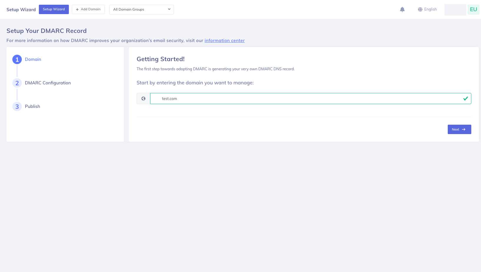 One-click DNS publishing