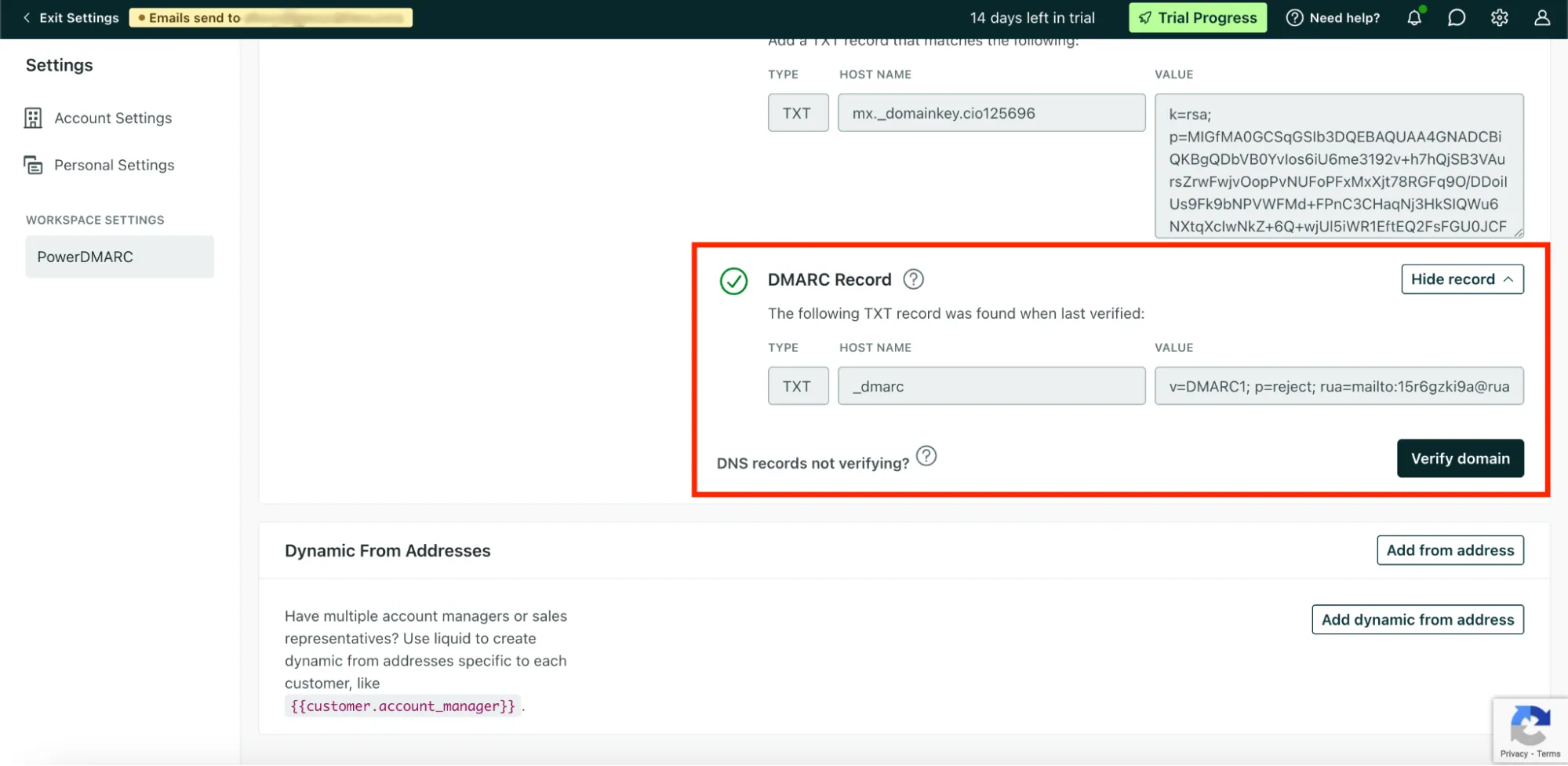 Customer.io SPF