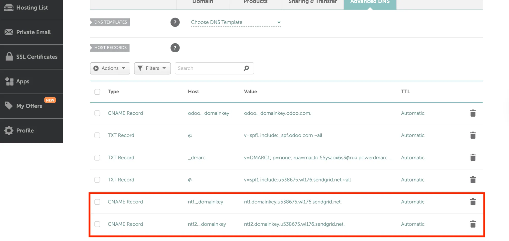 Notifii DMARC, SPF, and DKIM Setup Guide Configurare il registro DKIM per Notifii