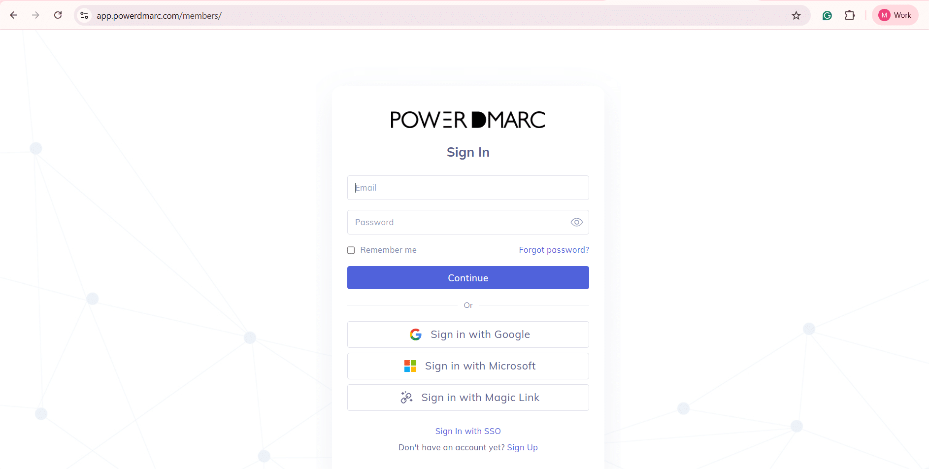 Sign up with PowerDMARC for free