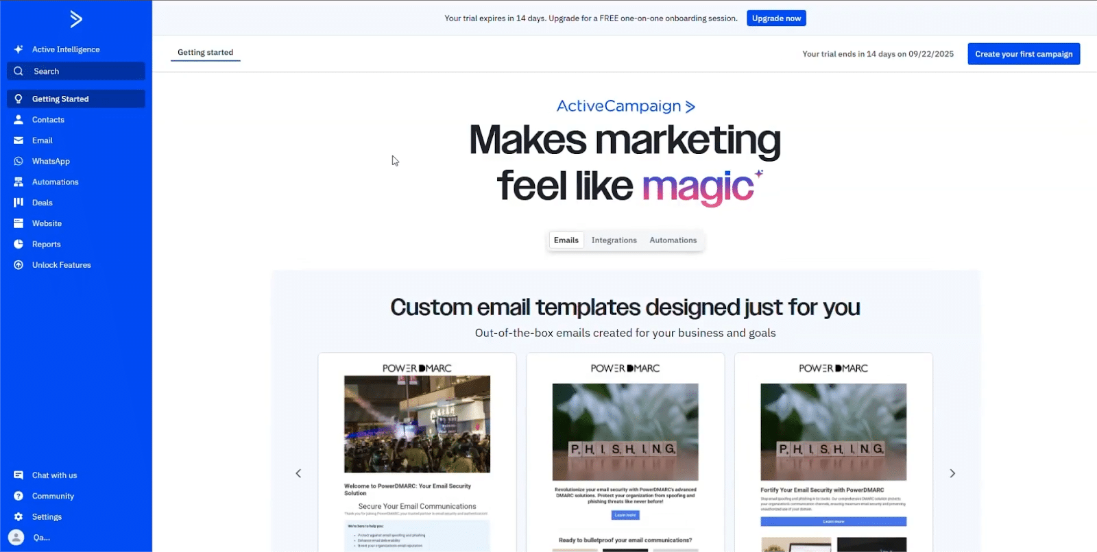 1 ActiveCampaign-account