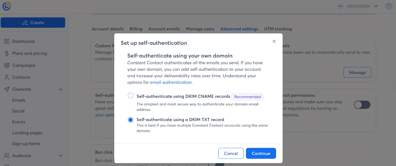 8 Autoautenticación mediante un registro DKIM TXT