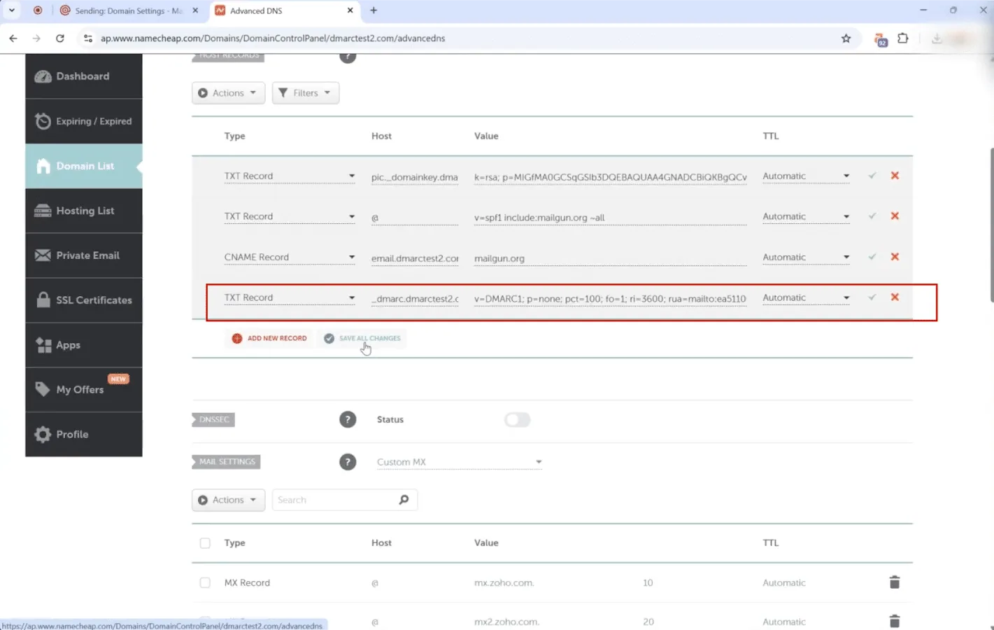 Mailgun SPF, DKIM, DMARC Setup Guide afbeelding11