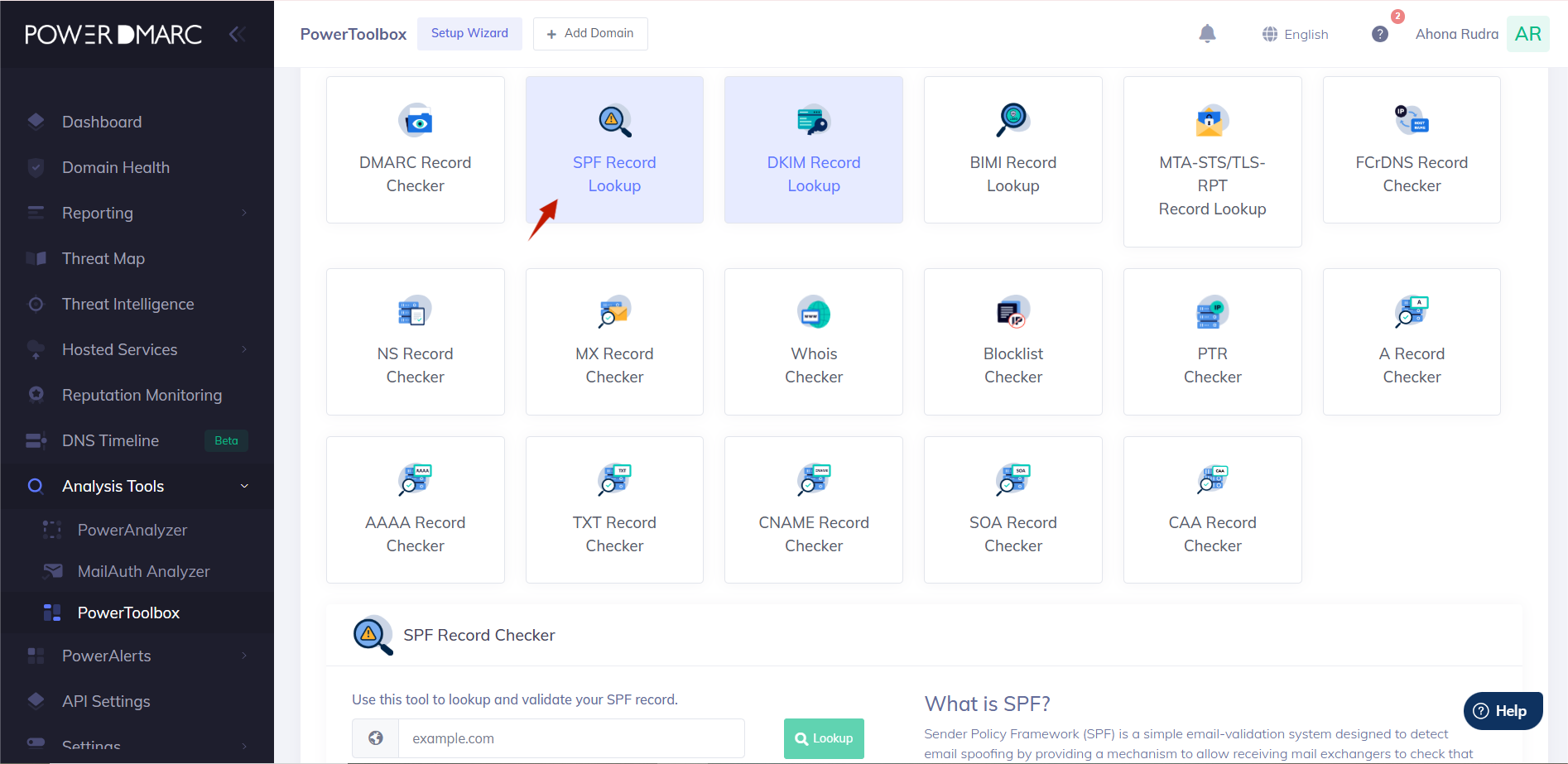 momento de comprobar el registro SPF