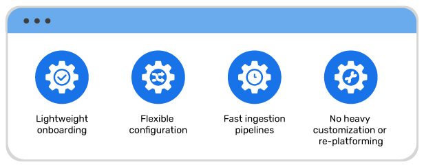 Flujo de trabajo de integración sin fisuras y con bajos costes generales.