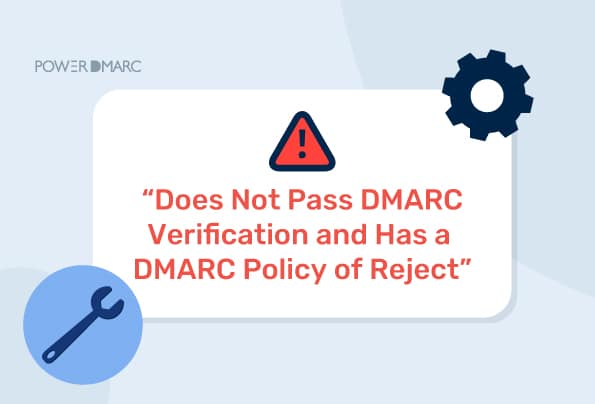 “Does Not Pass DMARC Verification and Has a DMARC Policy of Reject”: What It Means and How to Fix It