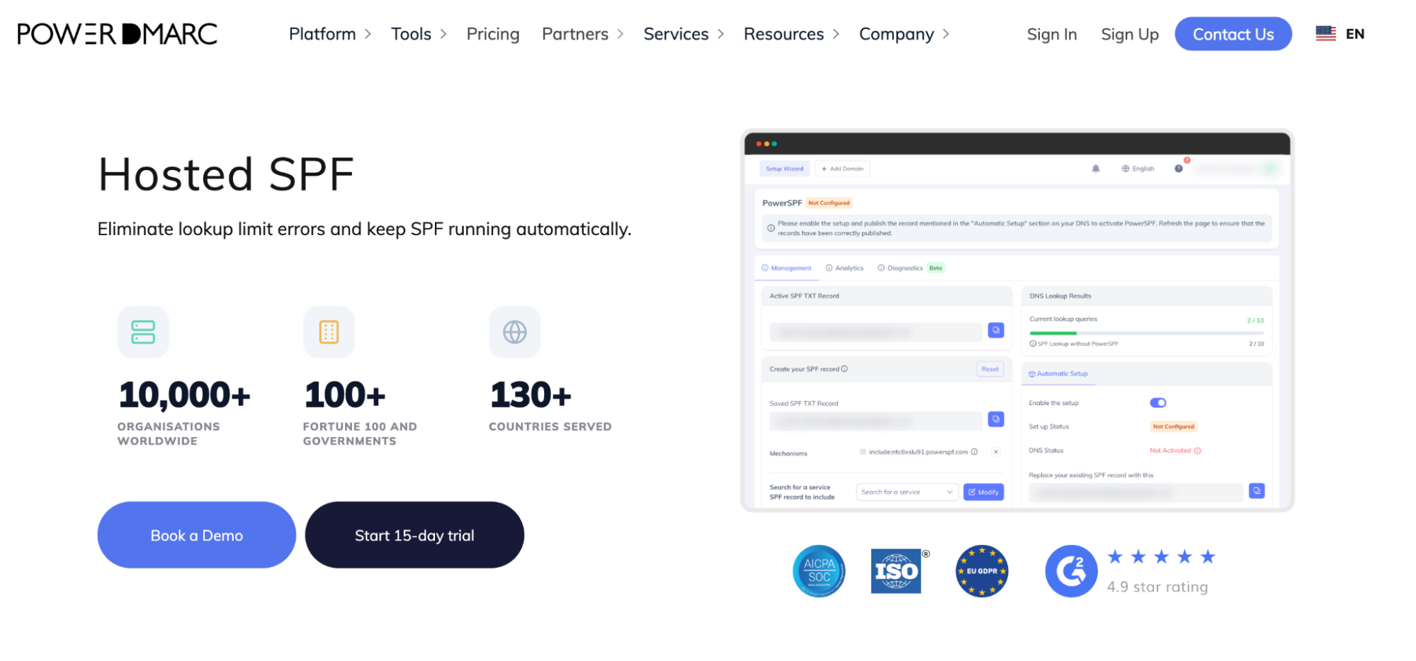4 Best AutoSPF Alternatives for Automatic SPF Management in 2026 1. PowerDMARC (SPF in hosting: PowerSPF)