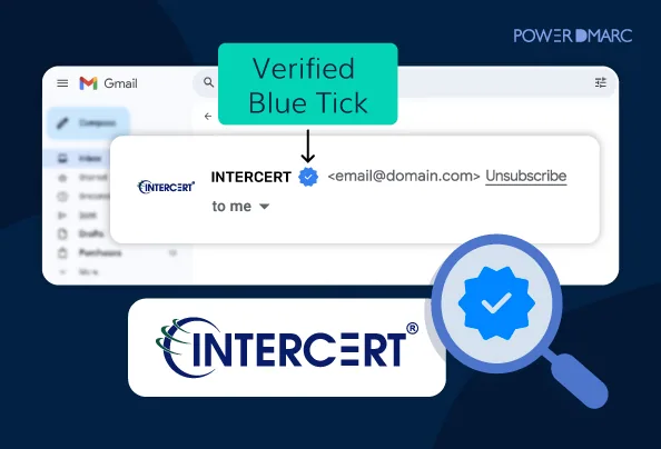 Intercert sichert sich VMC, um über PowerDMARC das blaue Verifizierungshäkchen zu erhalten