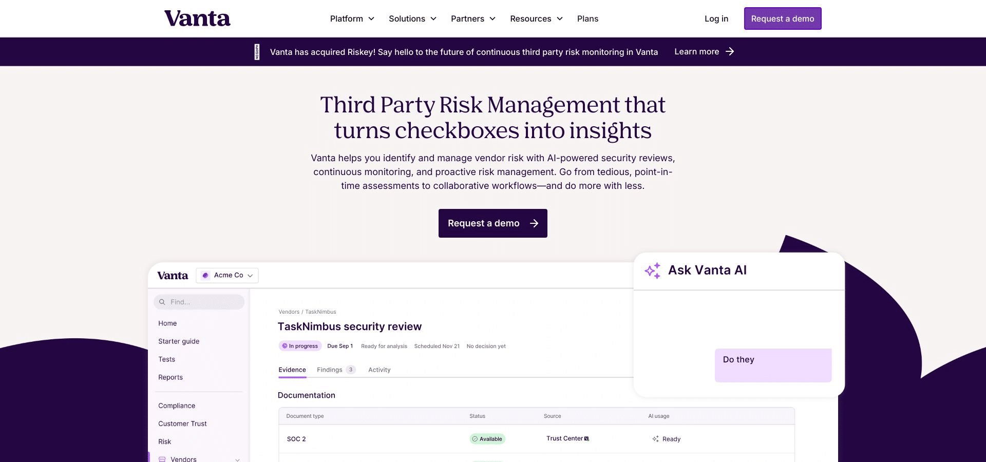 企業向けベンダーリスク管理