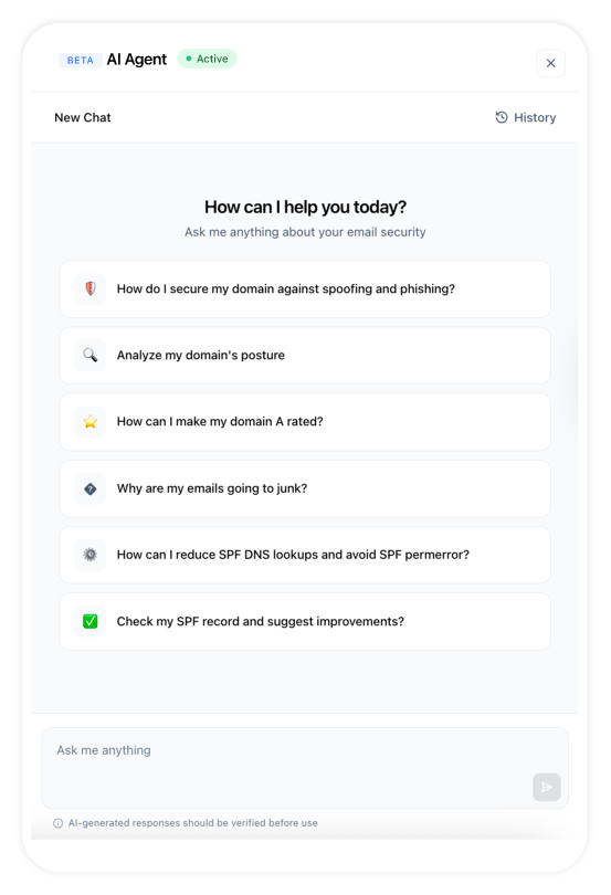 Clicca sull'icona dell'IA-