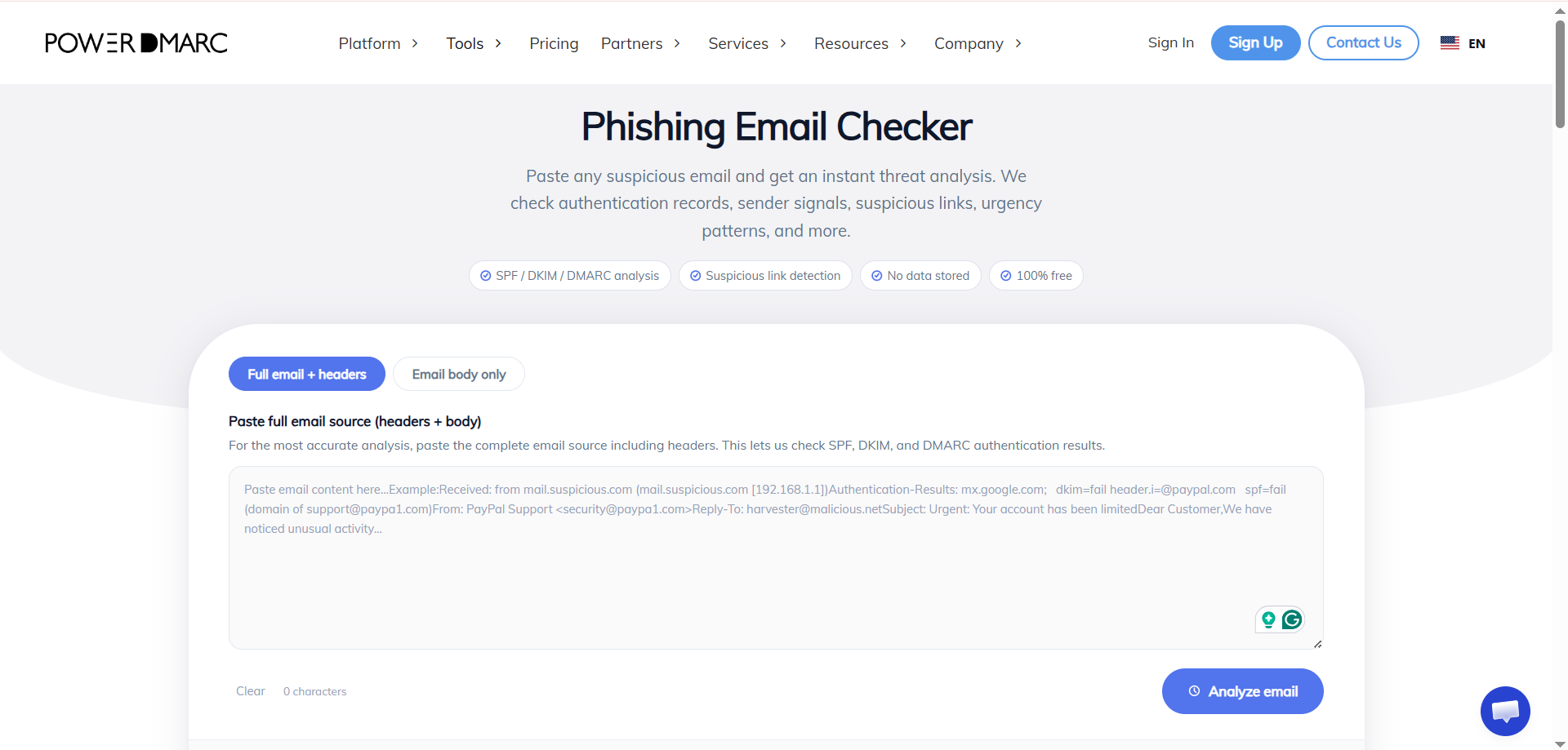 Verificador de correos electrónicos de phishing