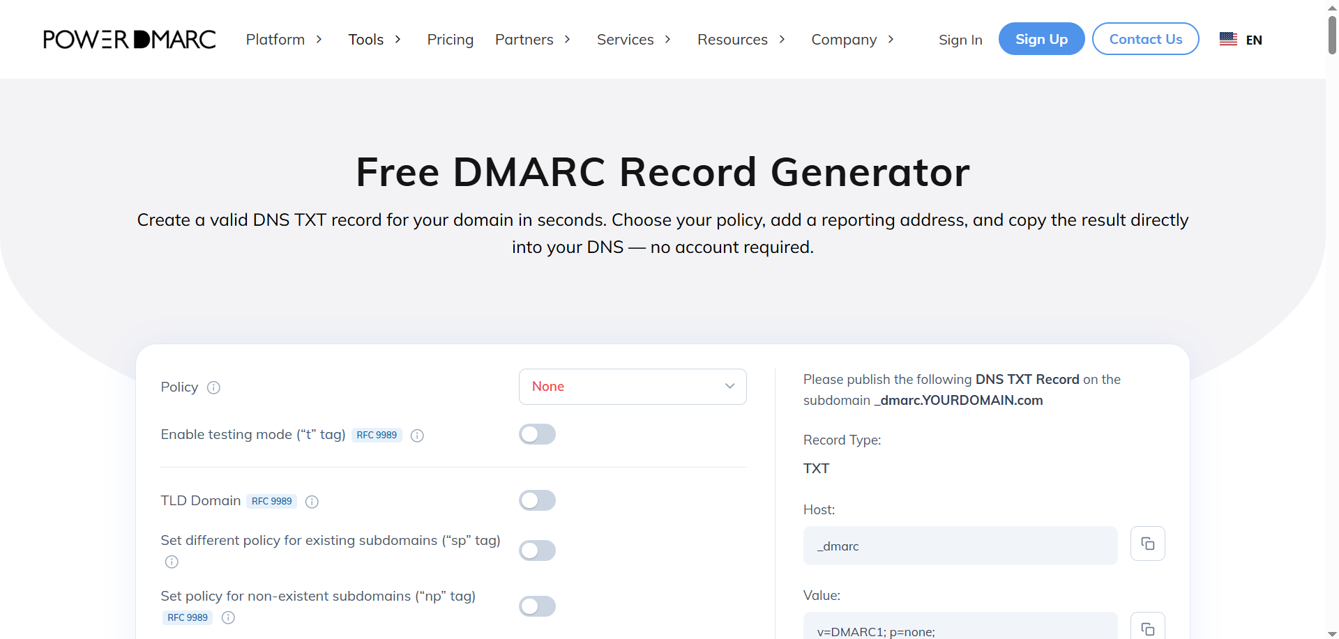 Kit DKIM, DMARC, and SPF Setup Guide 10 Tools zur Erstellung von DMARC-Einträgen