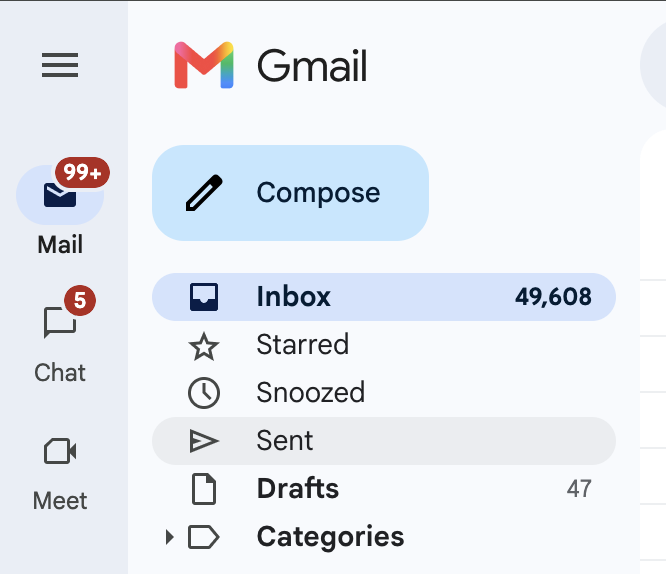 Ouvrez votre boîte de réception Gmail